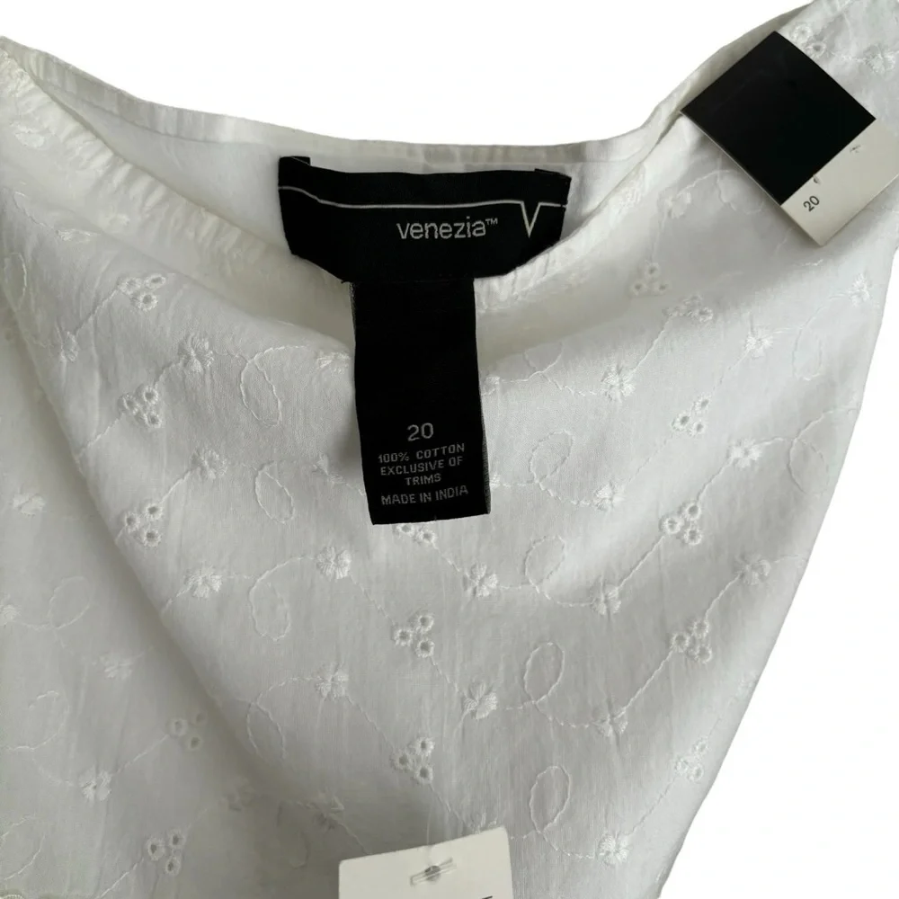 NWT Venezia Embroidered Sequin Skirt Size 20 Lined Eyelet Cottagecore Prairie